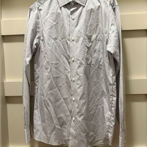 Hart Schaffner Marx Classic Gray and white checkered Men's Shirt